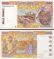 *1000 Frankov Senegal (Západoafrické štáty) 1991-2003 P711Kl UNC - Kliknutím na obrázok zatvorte -